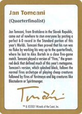 2001 Jan Tomcani Biography Card - Magic: The Gathering