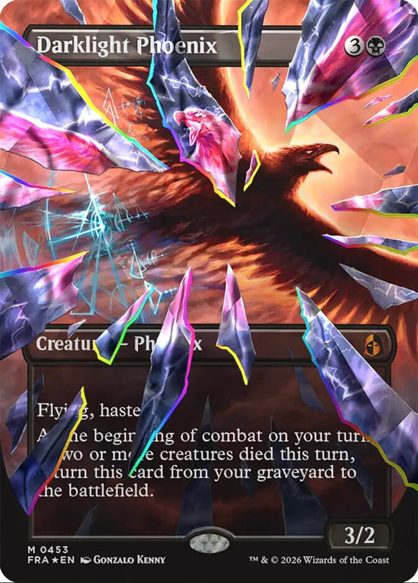 Darklight Phoenix (Borderless) (Facet Foil) (0453) (FRA 453) - Magic: The Gathering