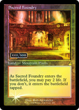Sacred Foundry (Retro Frame) (Serial Numbered) - Magic: The Gathering
