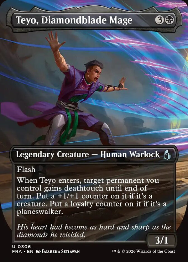 Teyo, Diamondblade Mage (Borderless) (FRA 306) - Magic: The Gathering