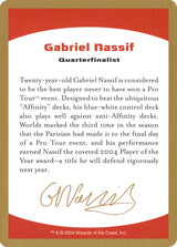 2004 Gabriel Nassif Biography Card - Magic: The Gathering