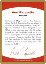 2004 Aeo Paquette Biography Card - Magic: The Gathering