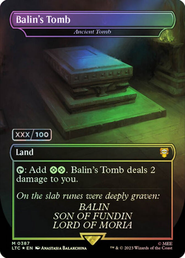 Balin's Tomb - Ancient Tomb (Serial Numbered) - Magic: The Gathering