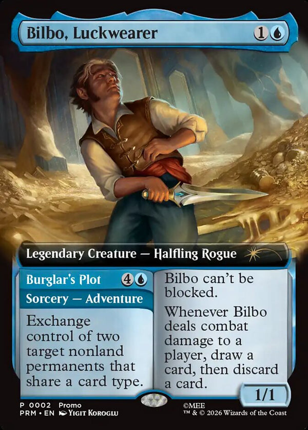 Bilbo, Luckwearer (Extended Art) - Magic: The Gathering