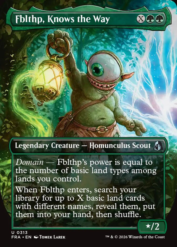 Fblthp, Knows the Way (Borderless) (FRA 313) - Magic: The Gathering