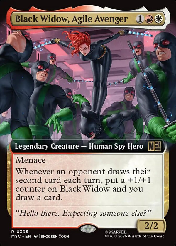 Black Widow, Agile Avenger (Extended Art) - Magic: The Gathering