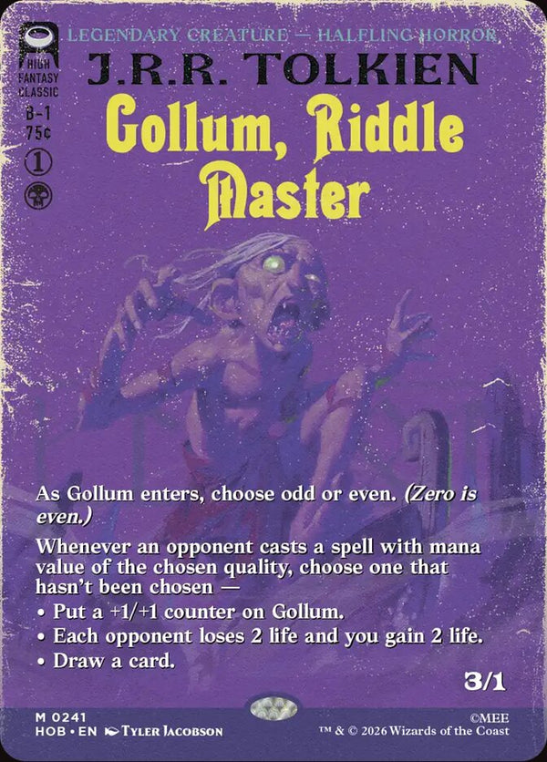 Gollum, Riddle Master (Borderless) (HOB 241) - Magic: The Gathering