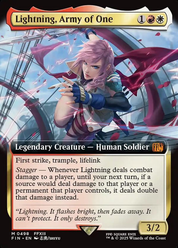 Lightning, Army of One (Extended Art) - Magic: The Gathering