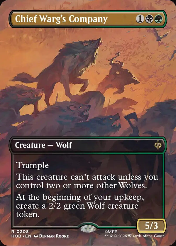 Chief Warg's Company (Borderless) (HOB 208) - Magic: The Gathering
