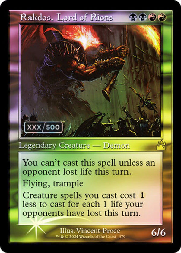 Rakdos, Lord of Riots (Retro Frame) (Serial Numbered) - Magic: The Gathering