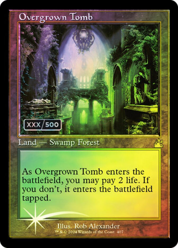 Overgrown Tomb (Retro Frame) (Serial Numbered) - Magic: The Gathering
