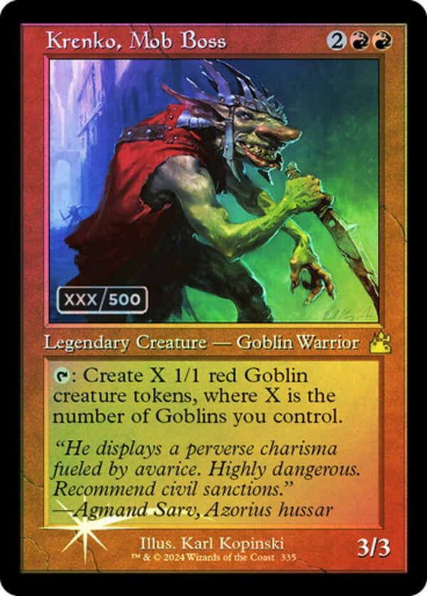 Krenko, Mob Boss (Retro Frame) (Serial Numbered) - Magic: The Gathering