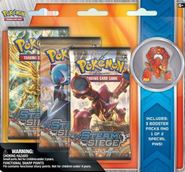 Steam Siege Collectible Pin 3 Pack Blister [Volcanion] - Pokémon