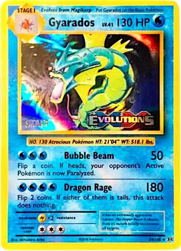 Gyarados - 34/108 (Prerelease) [Staff] - Pokémon