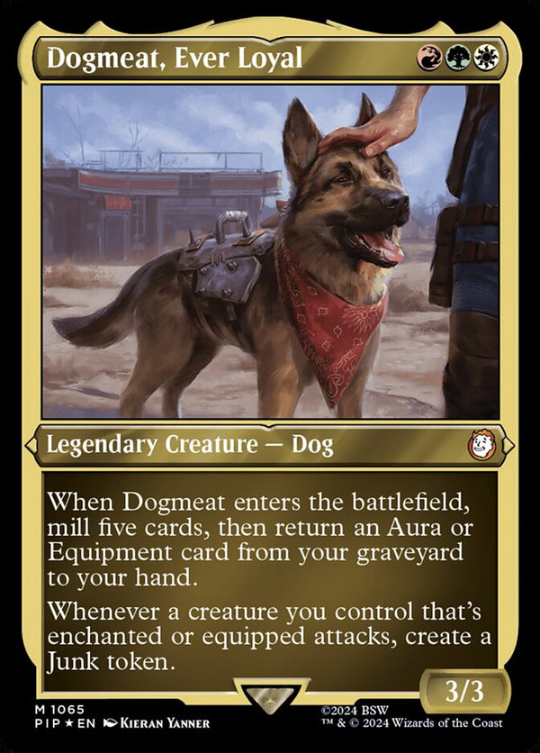 Dogmeat, Ever Loyal (Display Commander) - Thick Stock - Magic: The Gathering