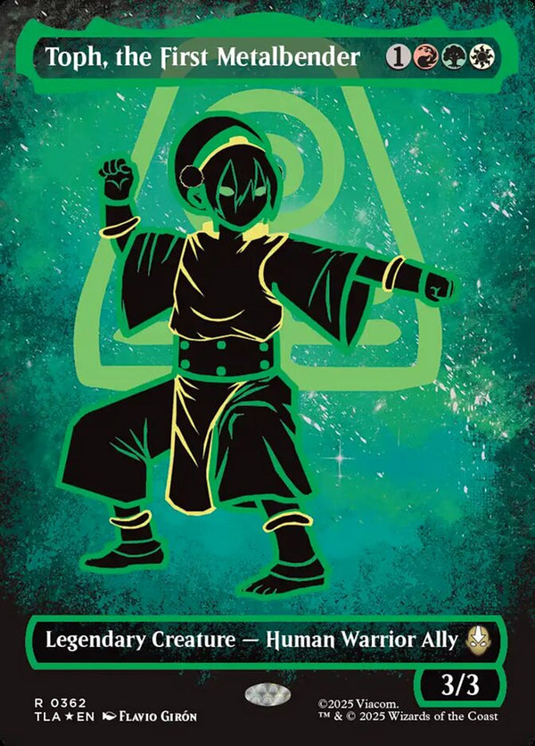 Toph, the First Metalbender (Borderless) (Neon Ink Foil) - Magic: The Gathering