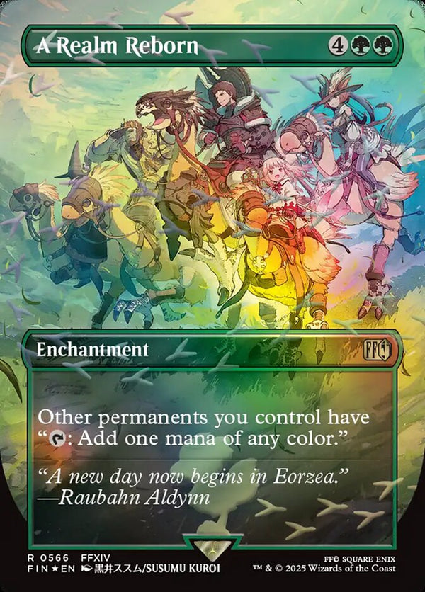 A Realm Reborn (Borderless) (Chocobo Track Foil) - Magic: The Gathering
