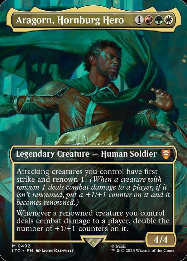 Aragorn, Hornburg Hero (Borderless) - Magic: The Gathering
