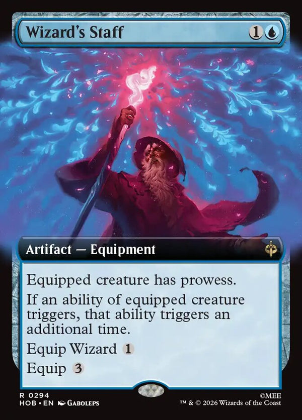 Wizard's Staff (Extended Art) - Magic: The Gathering