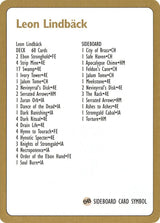 1996 Leon Lindback Decklist Card - Magic: The Gathering