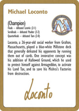 1996 Michael Loconto Biography Card - Magic: The Gathering