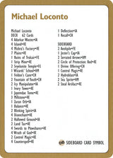 1996 Michael Loconto Decklist Card - Magic: The Gathering