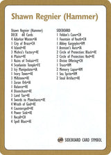 1996 Shawn "Hammer" Regnier Decklist Card - Magic: The Gathering