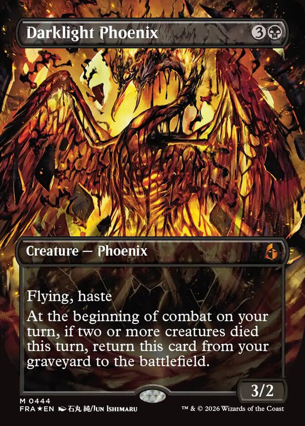 Darklight Phoenix (Borderless) (0444) (FRA 444) - Magic: The Gathering
