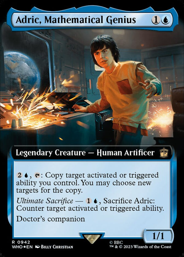 Adric, Mathematical Genius (Extended Art) (Surge Foil) - Magic: The Gathering