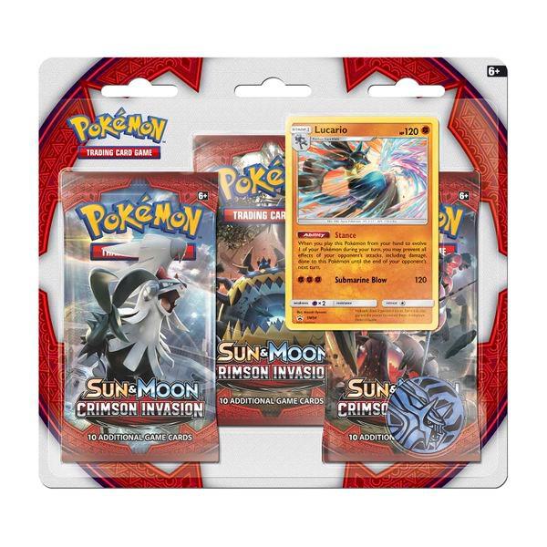 Crimson Invasion 3 Pack Blister [Lucario] - Pokémon