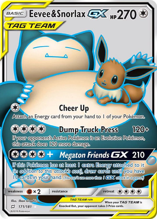 Eevee & Snorlax GX (Full Art) - Pokémon