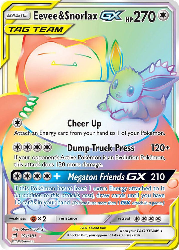 Eevee & Snorlax GX (Secret) - Pokémon