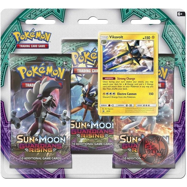 Guardians Rising 3 Pack Blister [Vikavolt] - Pokémon