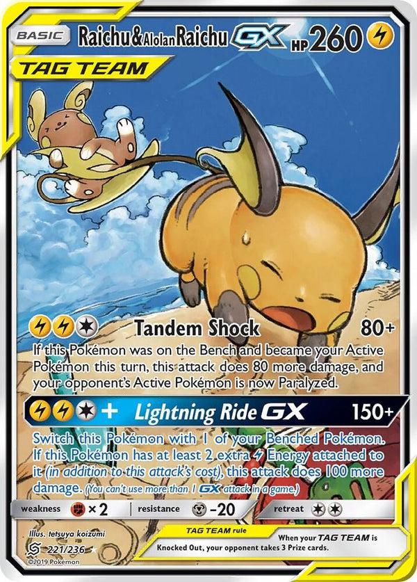 Raichu & Alolan Raichu GX (Alternate Full Art) - Pokémon