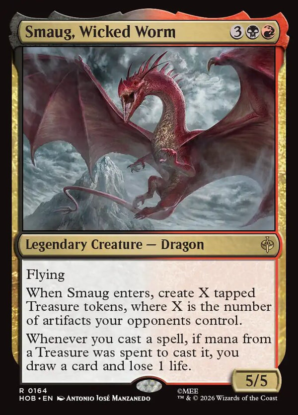 Smaug, Wicked Worm (HOB 164) - Magic: The Gathering