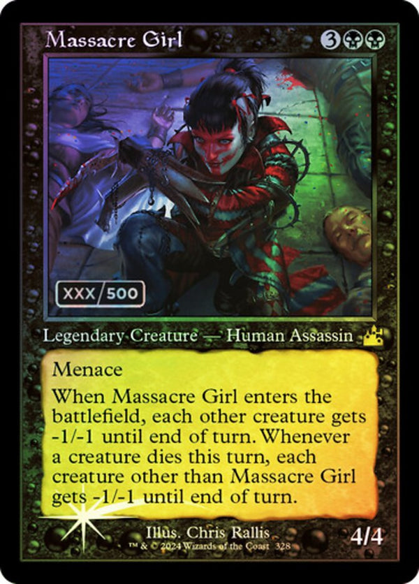 Massacre Girl (Retro Frame) (Serial Numbered) - Magic: The Gathering