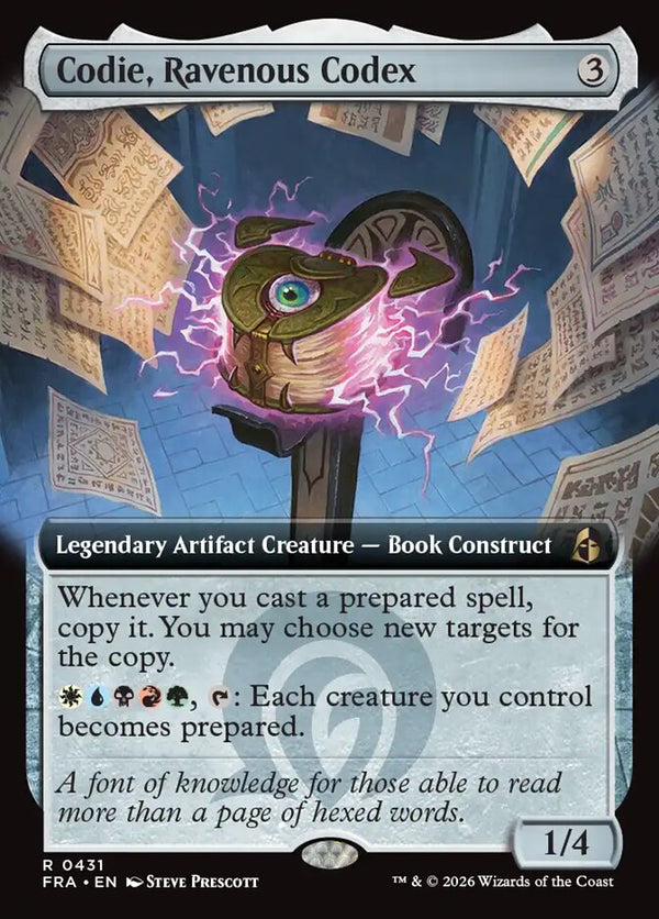 Codie, Ravenous Codex (Extended Art) (FRA 431) - Magic: The Gathering