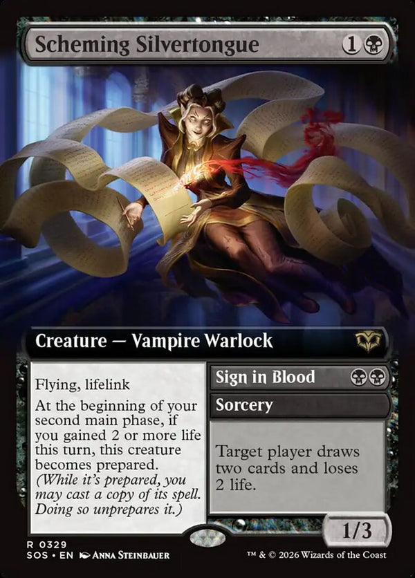 Scheming Silvertongue (Extended Art) - Magic: The Gathering