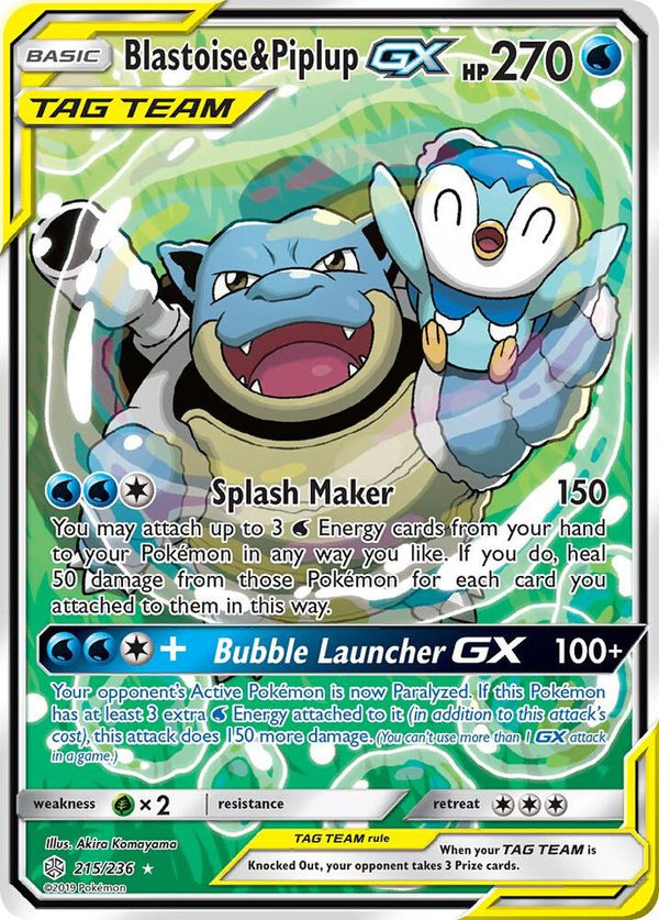 Blastoise & Piplup GX (Alternate Full Art) - Pokémon