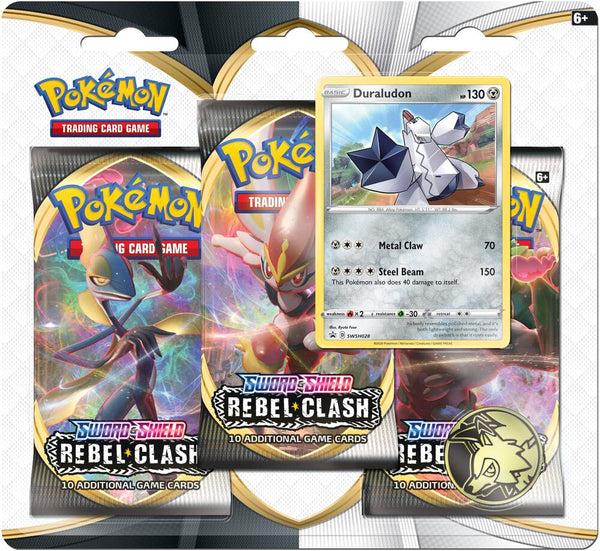 Rebel Clash 3 Pack Blister [Duraludon] - Pokémon