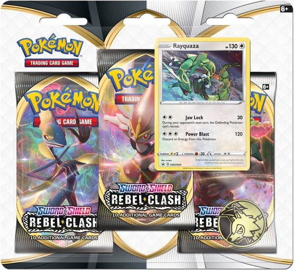 Rebel Clash 3 Pack Blister [Rayquaza] - Pokémon