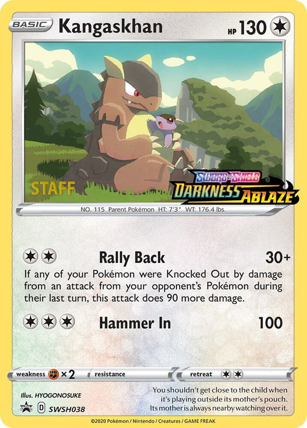 Kangaskhan - SWSH038 (Prerelease) [Staff] - Pokémon