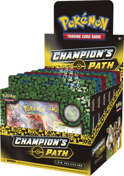 Champion's Path Pin Collection Display: Turffield, Hulbury, & Motostoke Gyms - Pokémon