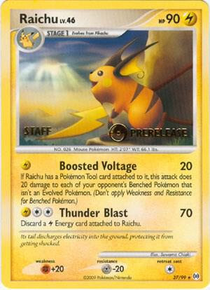 Raichu - 27/99 (Prerelease) [Staff] - Pokémon