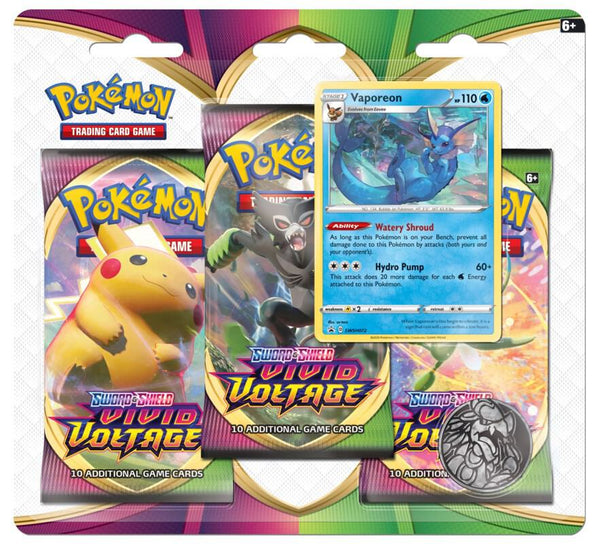 Vivid Voltage 3 Pack Blister [Vaporeon] - Pokémon