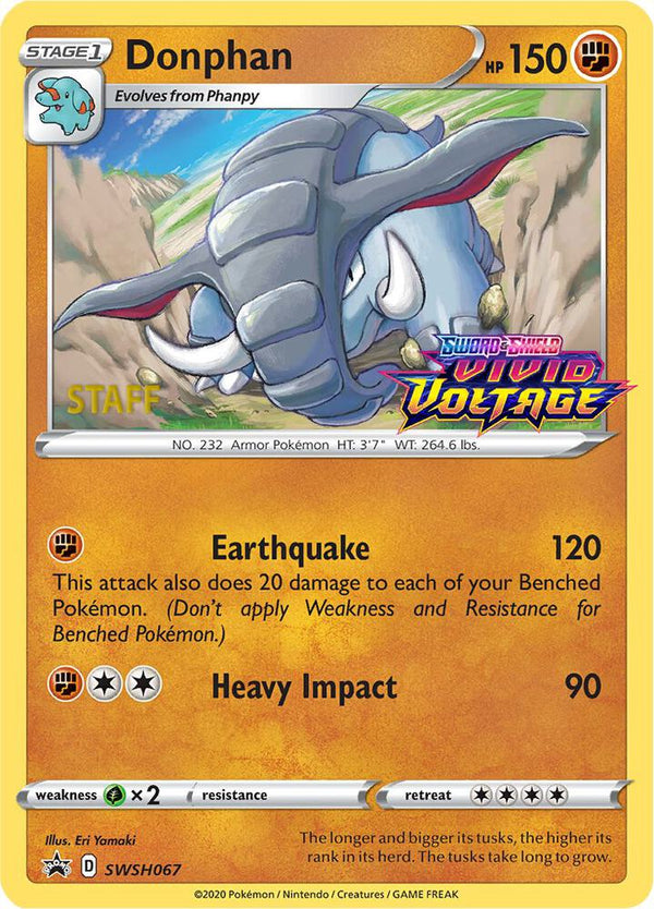 Donphan - SWSH067 (Prerelease) [Staff] - Pokémon