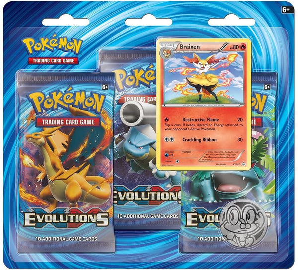 XY - Evolutions 3 Pack Blister [Braixen] - Pokémon