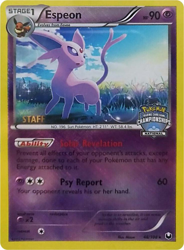 Espeon - 48/108 (National Championships) [Staff] - Pokémon