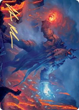 Aegar, the Freezing Flame Art Card (Gold-Stamped Signature) - Magic: The Gathering