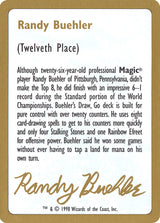 1998 Randy Buehler Biography Card - Magic: The Gathering